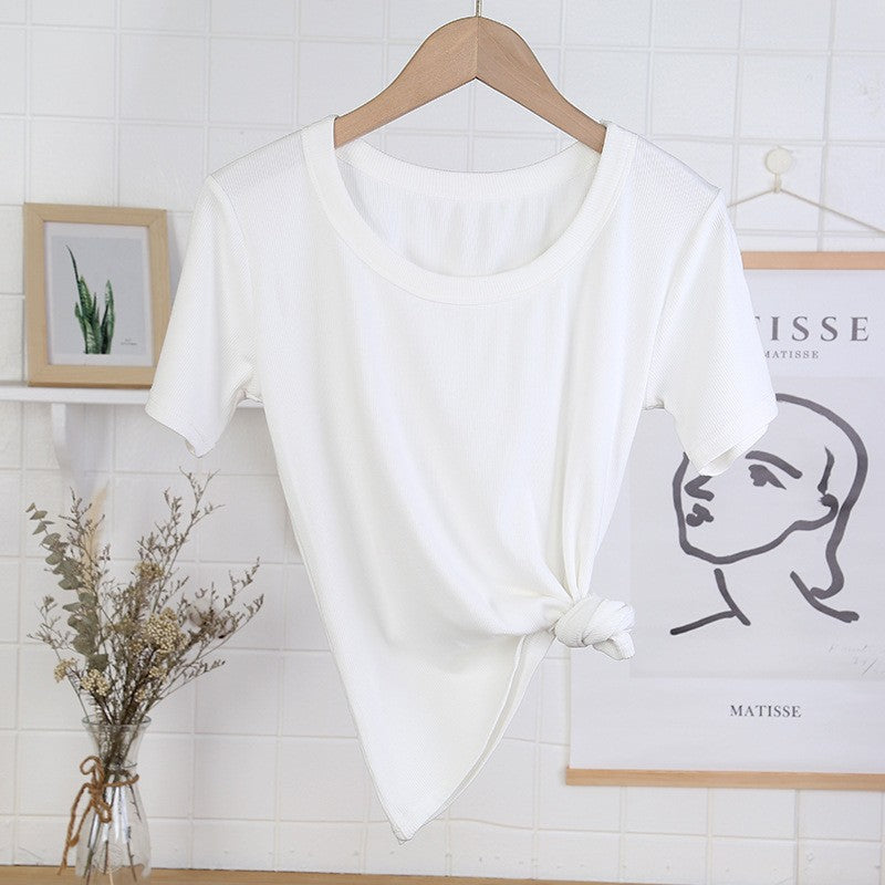 Quivara Viscose Slim Fit Solid Color T-Shirt