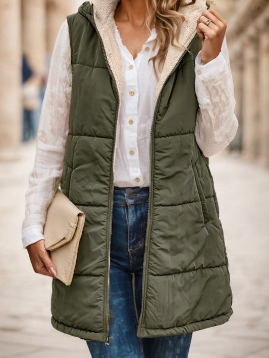 Amovelle Reversible Faux Fur Hooded Vest