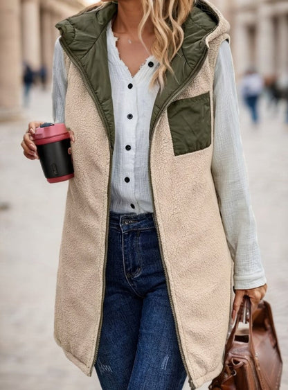 Amovelle Reversible Faux Fur Hooded Vest
