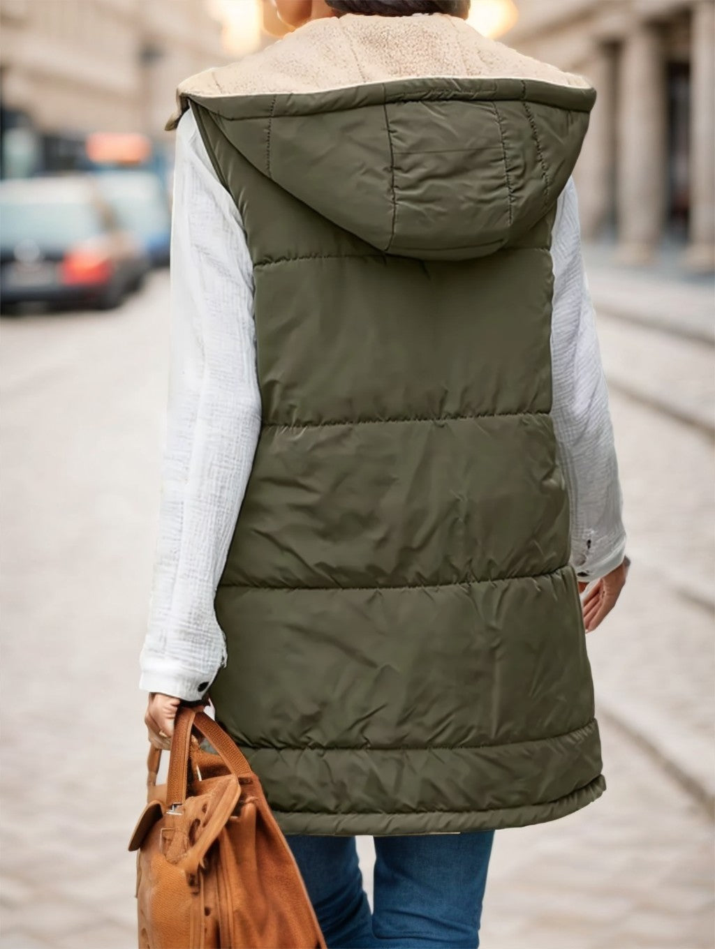 Amovelle Reversible Faux Fur Hooded Vest