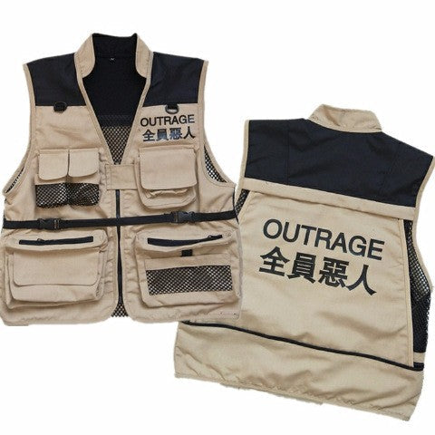 Fionelisseih Multi-Pocket Cotton Workwear Vest