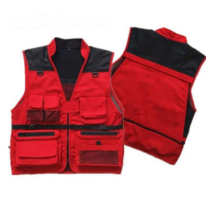 Fionelisseih Multi-Pocket Cotton Workwear Vest