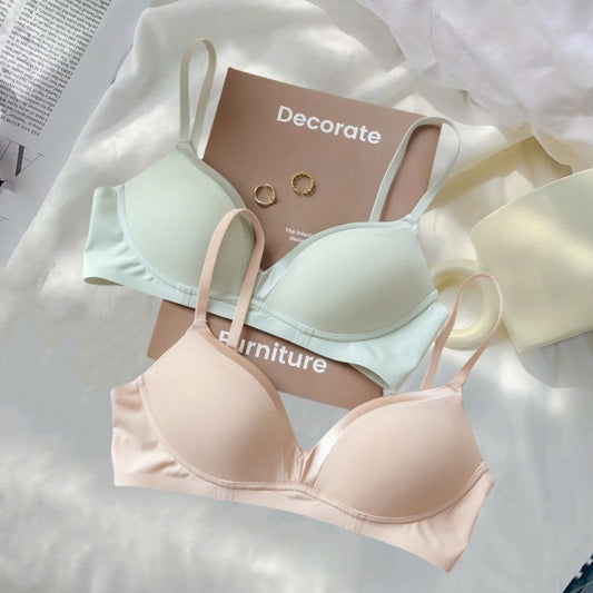 Pryvessa French Style Satin Triangle Cup Bralette