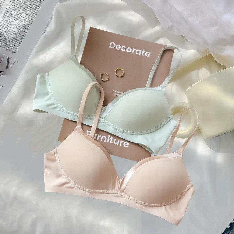 Pryvessa French Style Satin Triangle Cup Bralette