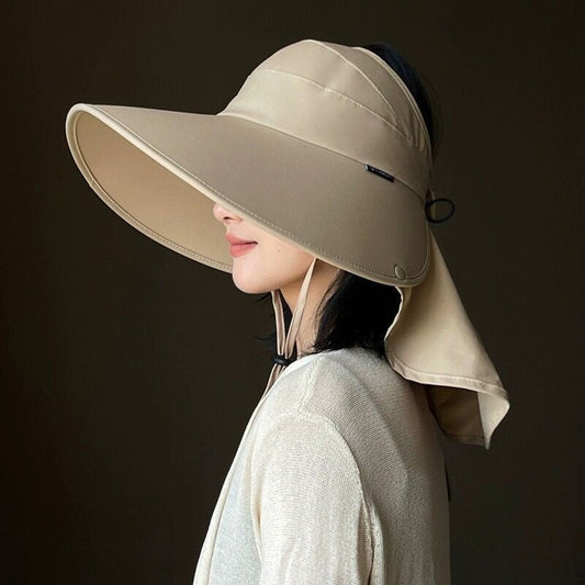Quenira Wide Brim UV Protection Dome Sun Hat