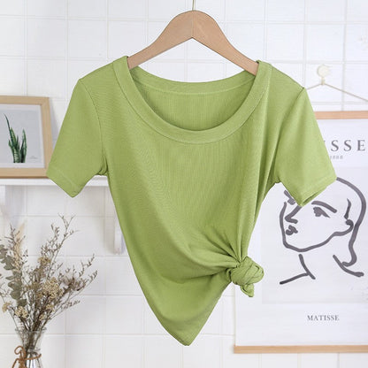 Quivara Viscose Slim Fit Solid Color T-Shirt